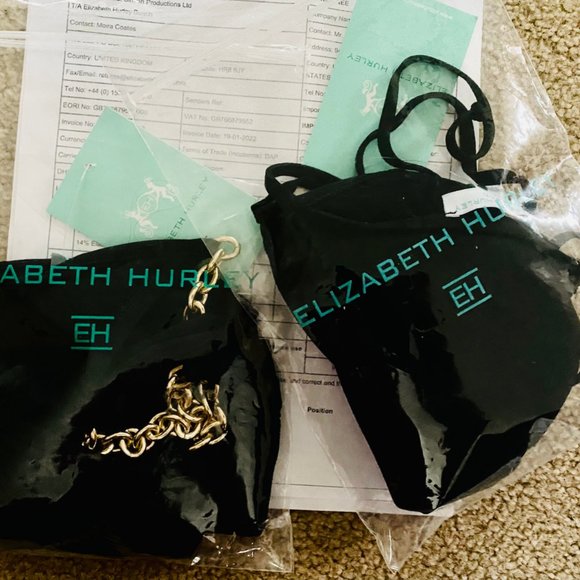 SEXY NWT Elizabeth Hurley Black Chain Bikini - Picture 2 of 5